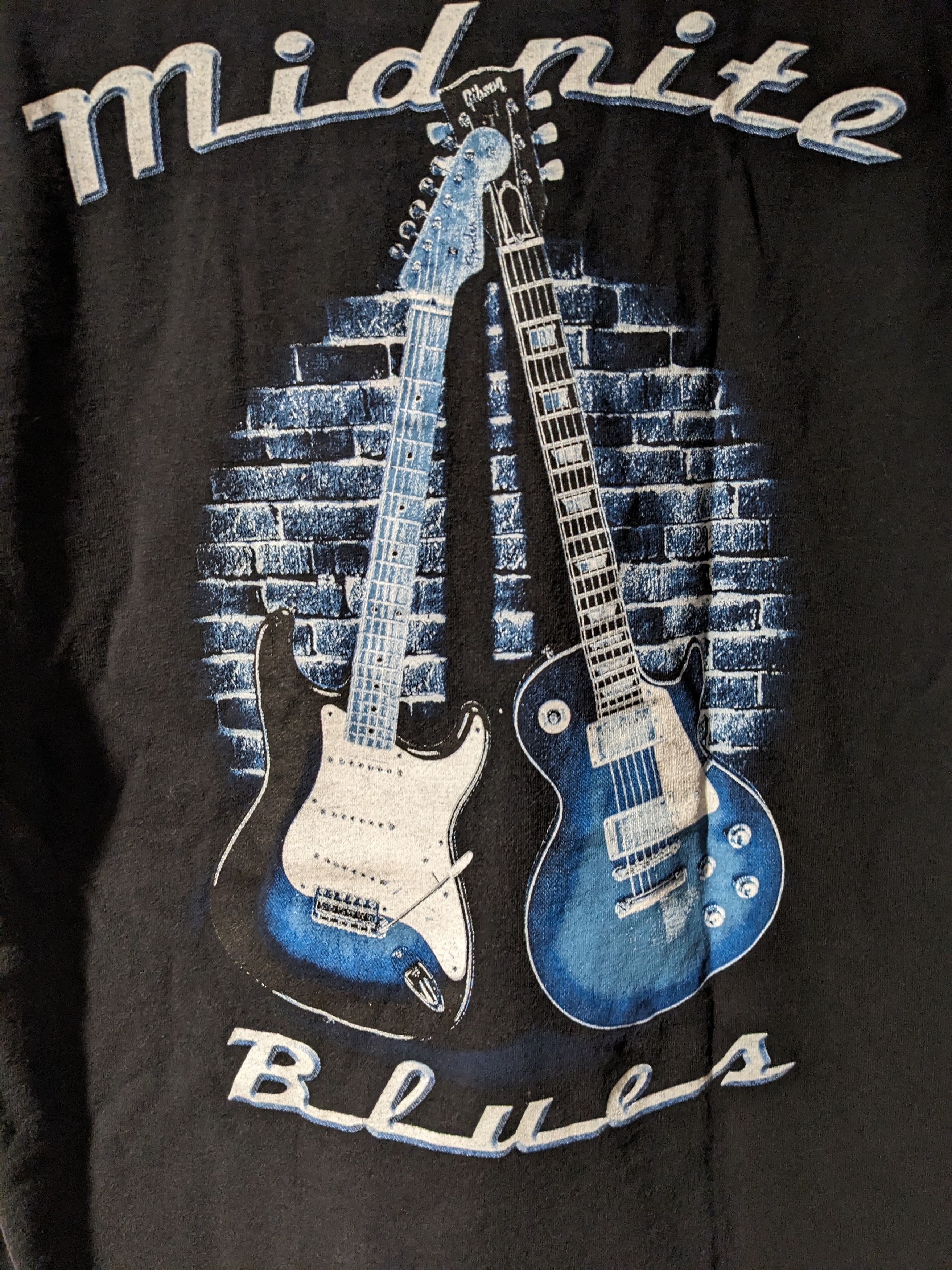 Band Tees × Vintage Vintage Y2K Midnight Blues Gibson Guitar Music T-Shirt Size US M / EU 48-50 / 2 - 2 Thumbnail