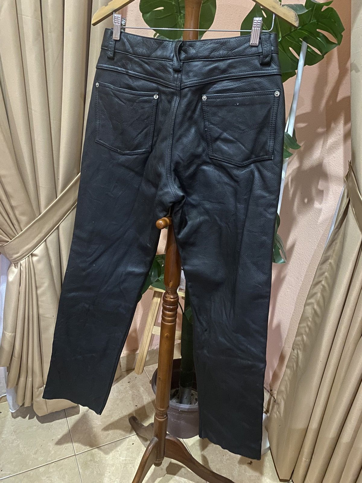 Genuine Leather Vintage Black Korean Leather Pants by Jeans Infinite World Size US 30 / EU 46 - 9 Thumbnail