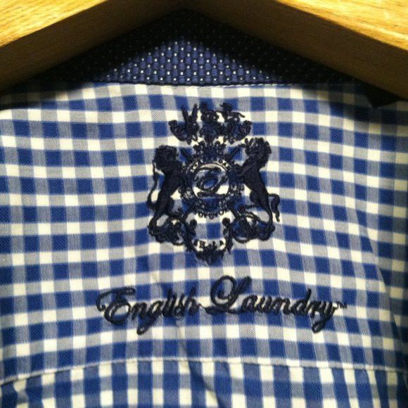 English Laundry ENGLISH LAUNDRY MENS BLUE 100%COTTON CASUAL SHIRT 17.5/34-35 Size US XL / EU 56 / 4 - 5 Thumbnail