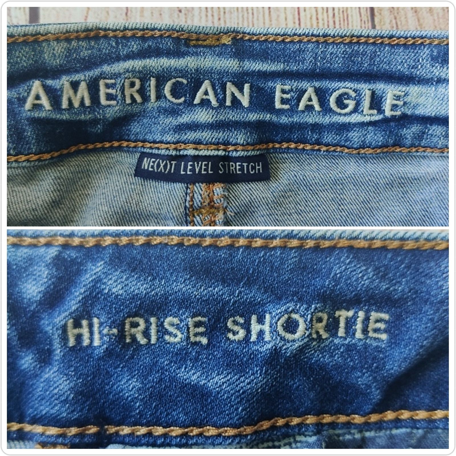 American Eagle Outfitters Ne(xt) Level Stretch Hi-Rise Shortie shorts sz 2 Size 26" / US 2 / IT 38 - 7 Thumbnail
