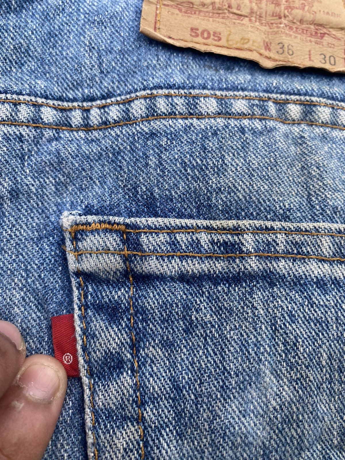 Levi's × Vintage Vintage Levis 505 Single R Straight Cutting Size US 36 / EU 52 - 9 Thumbnail