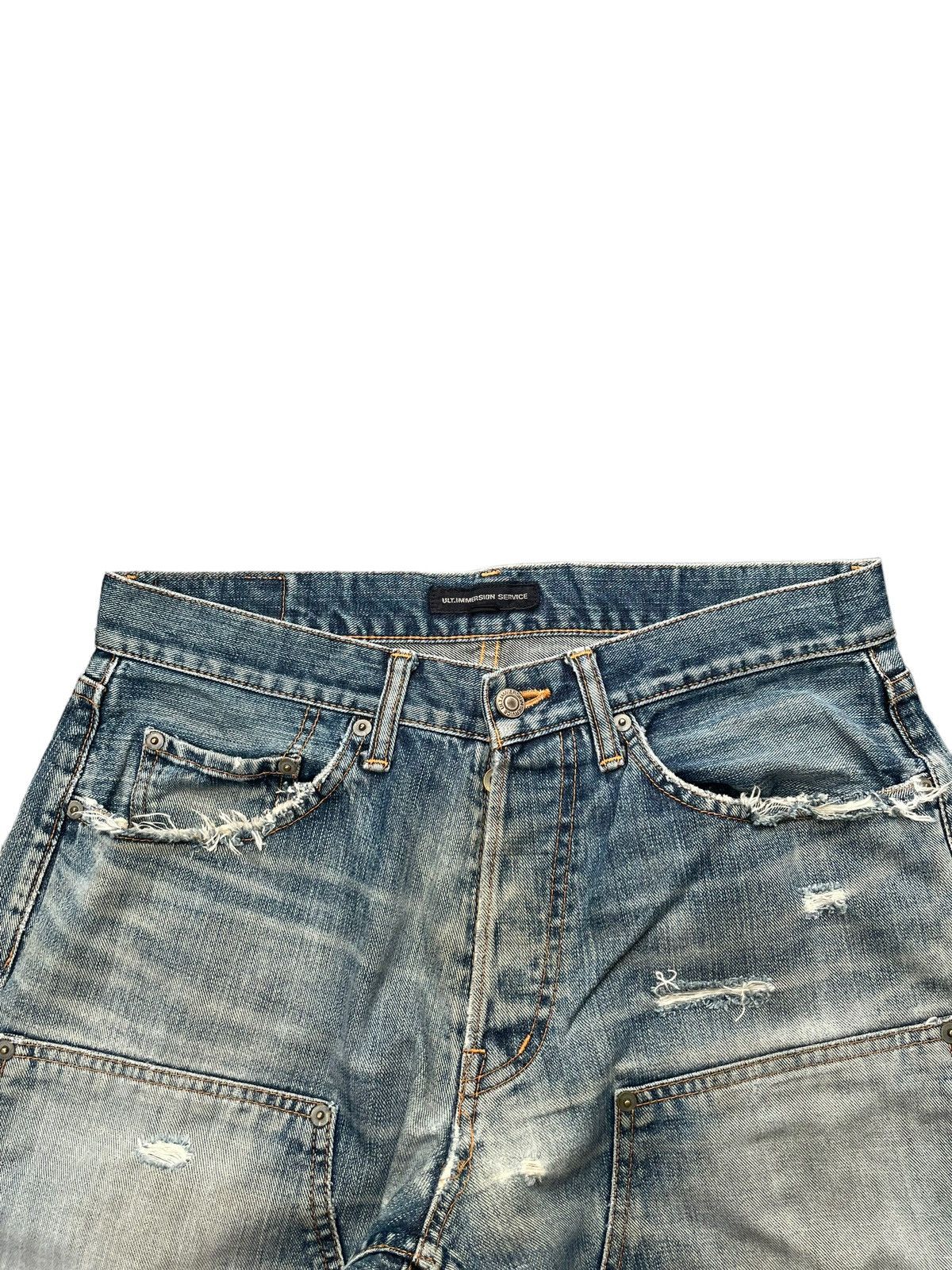 Japanese Brand Ult.Immersion Service Distresed Denim Size US 33 - 6 Thumbnail