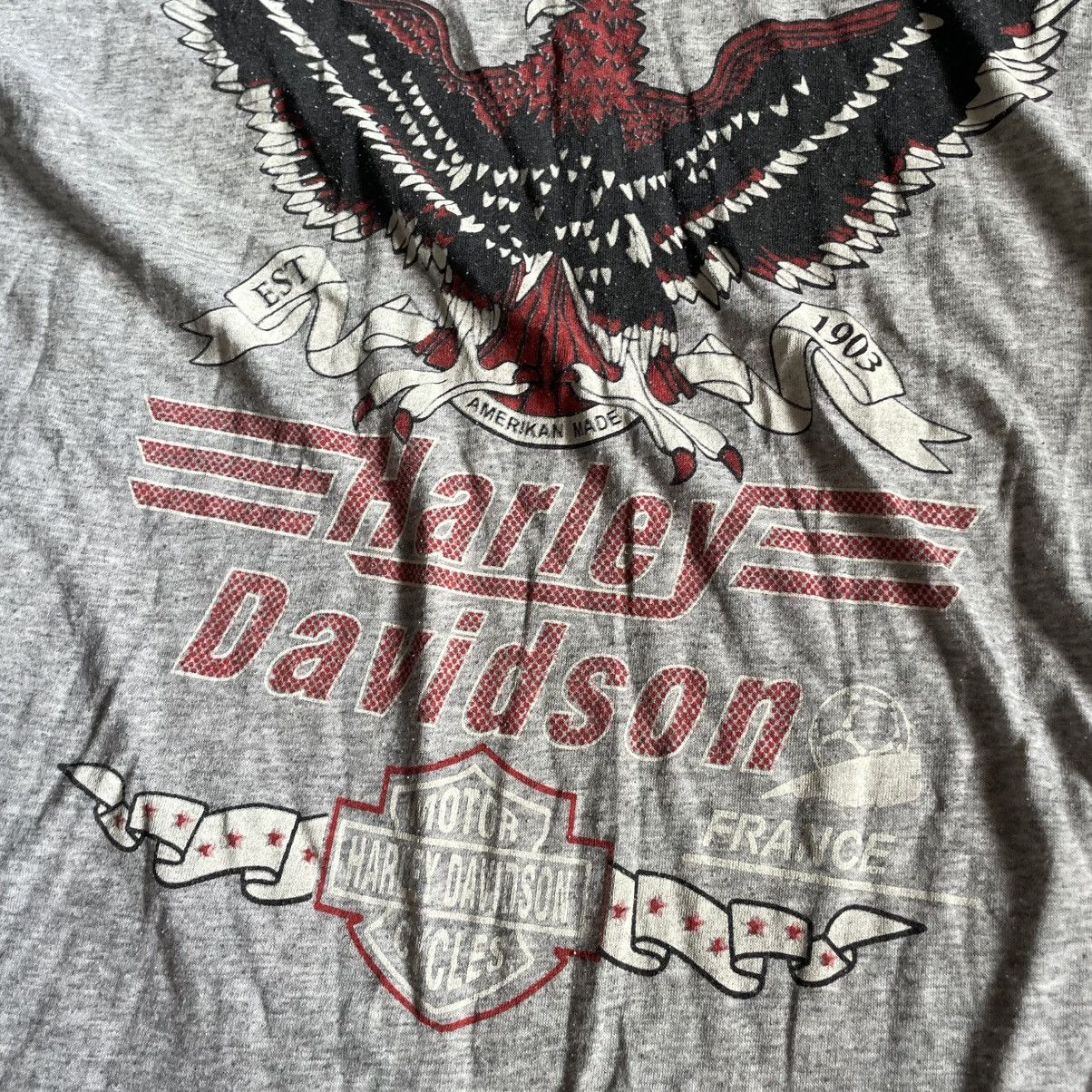 Harley Davidson × Vintage Harley Davidson 90s tee Shirt Faded Distressed Thrashed moto Size US S / EU 44-46 / 1 - 2 Thumbnail