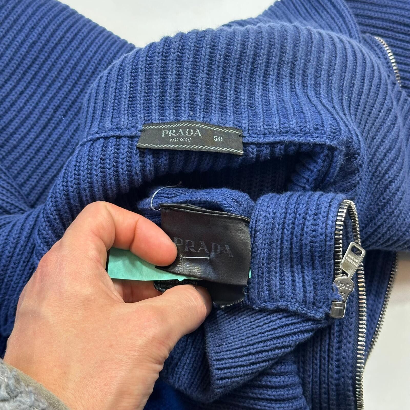 Prada Prada Milano 2018 Perforated Heavy Knit Cardigan Jacket - M Size US M / EU 48-50 / 2 - 8 Thumbnail