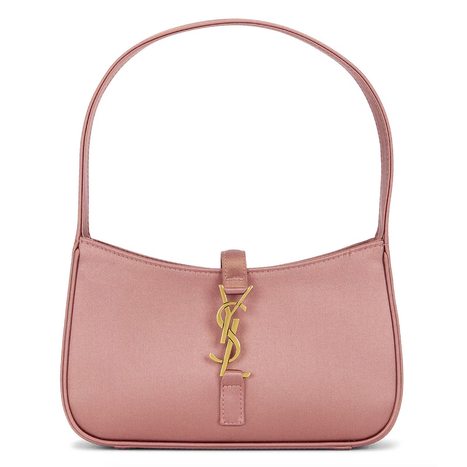 Yves Saint Laurent Saint Laurent Mini Le 5 A 7 Hobo Dragee Pink Satin Gold YSL Size ONE SIZE - 1 Thumbnail