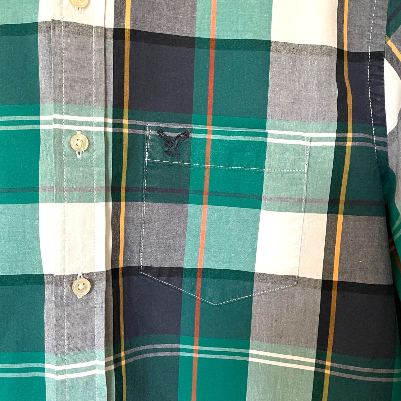 American Eagle Outfitters American Eagle Green Plaid Button Down Shirt Men’s Medium Size US M / EU 48-50 / 2 - 7 Thumbnail