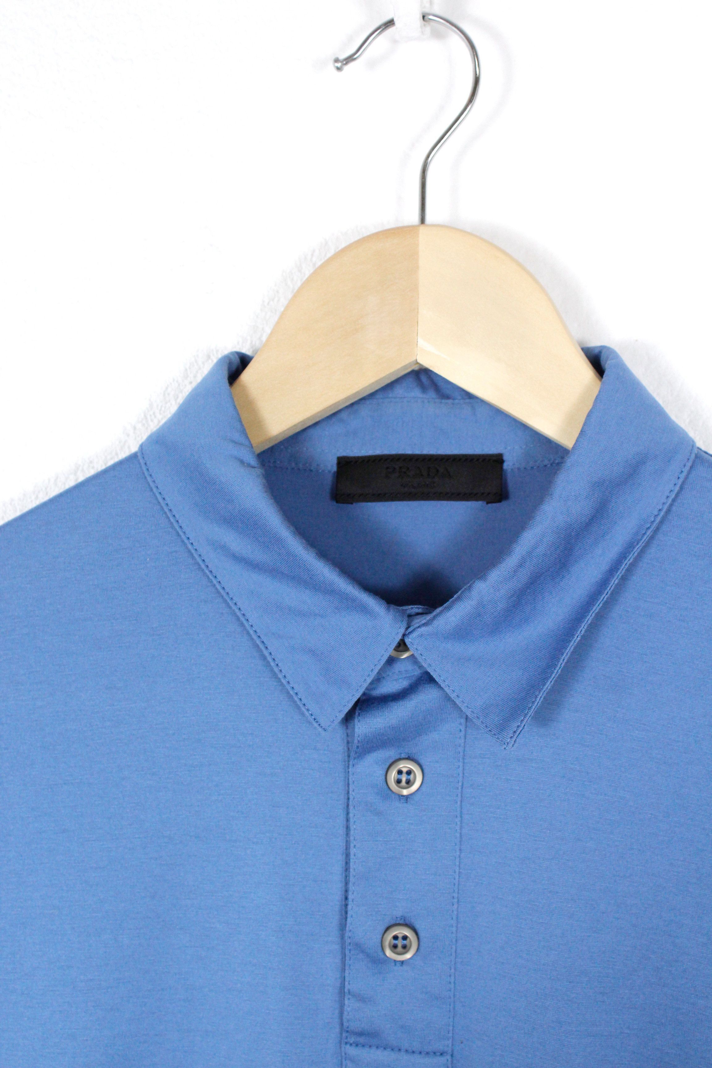 Prada Prada Pocket Logo Blue Polo Shirt M Size US M / EU 48-50 / 2 - 3 Thumbnail
