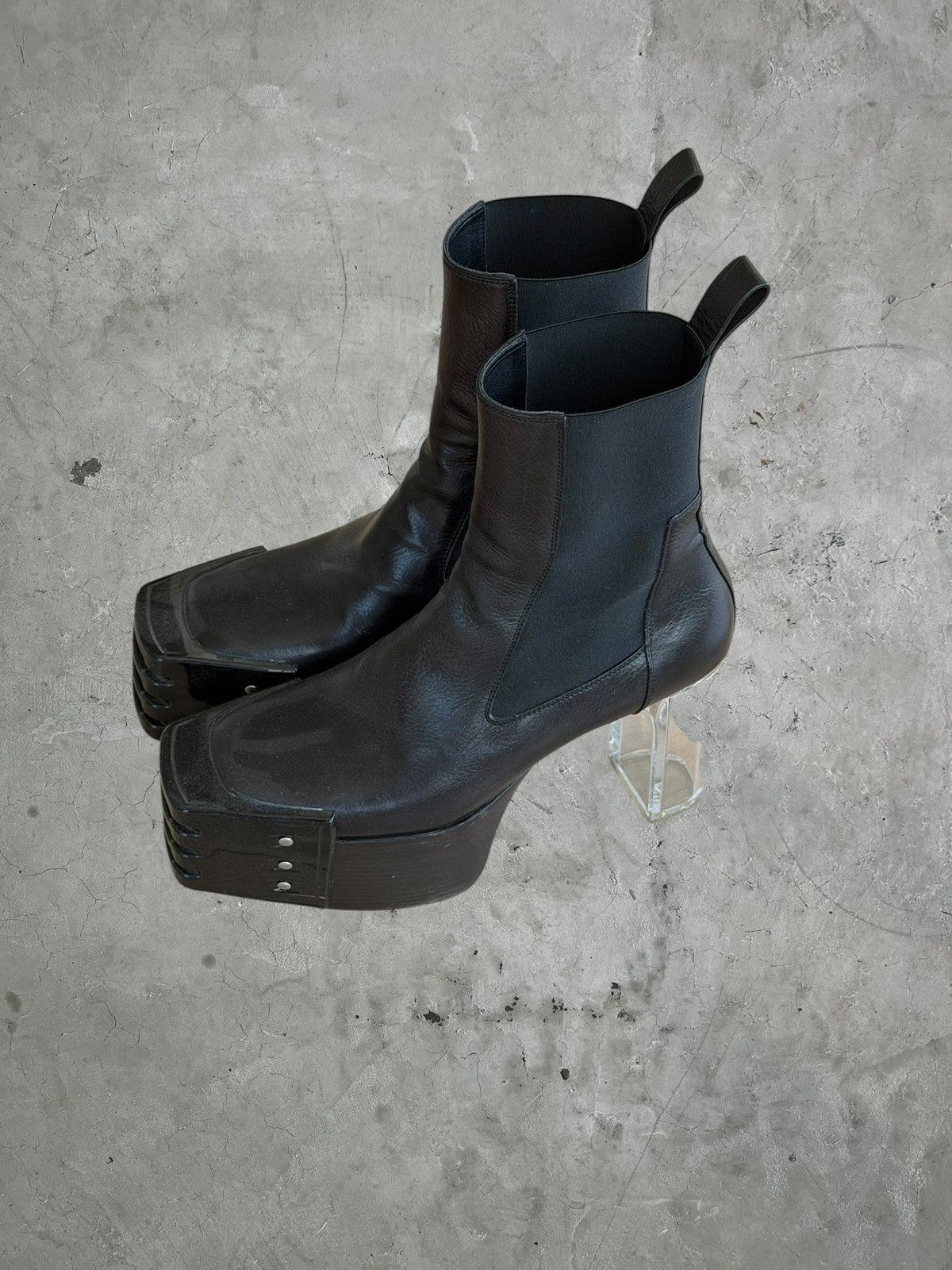 Rick Owens RICK OWENS Black KISS Minimal Grill Boots EU43 Brand 