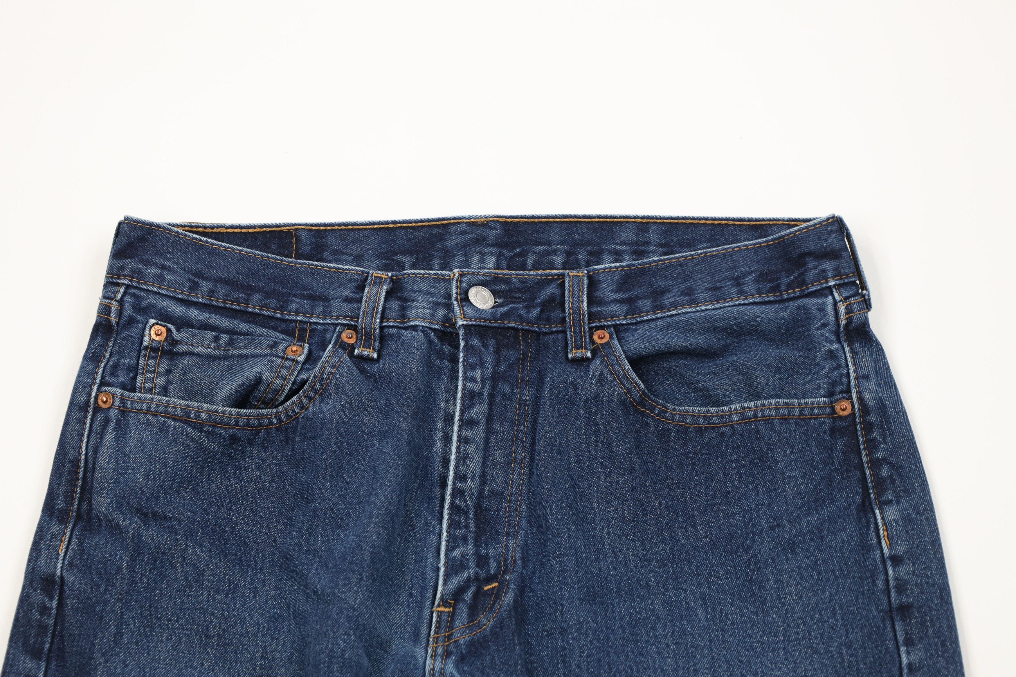 Levi's Vintage Y2K Levis 505 Regular Straight Leg Denim Jeans Blue Size US 36 / EU 52 - 2 Thumbnail