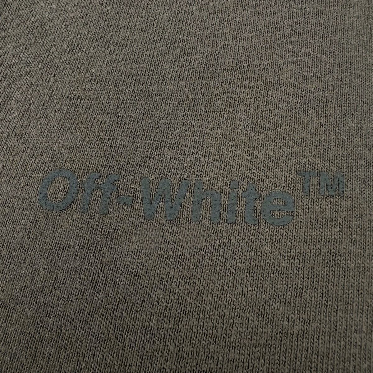 Off-White Off-White Rubber Diagonal Khaki T Shirt Size US XL / EU 56 / 4 - 4 Thumbnail
