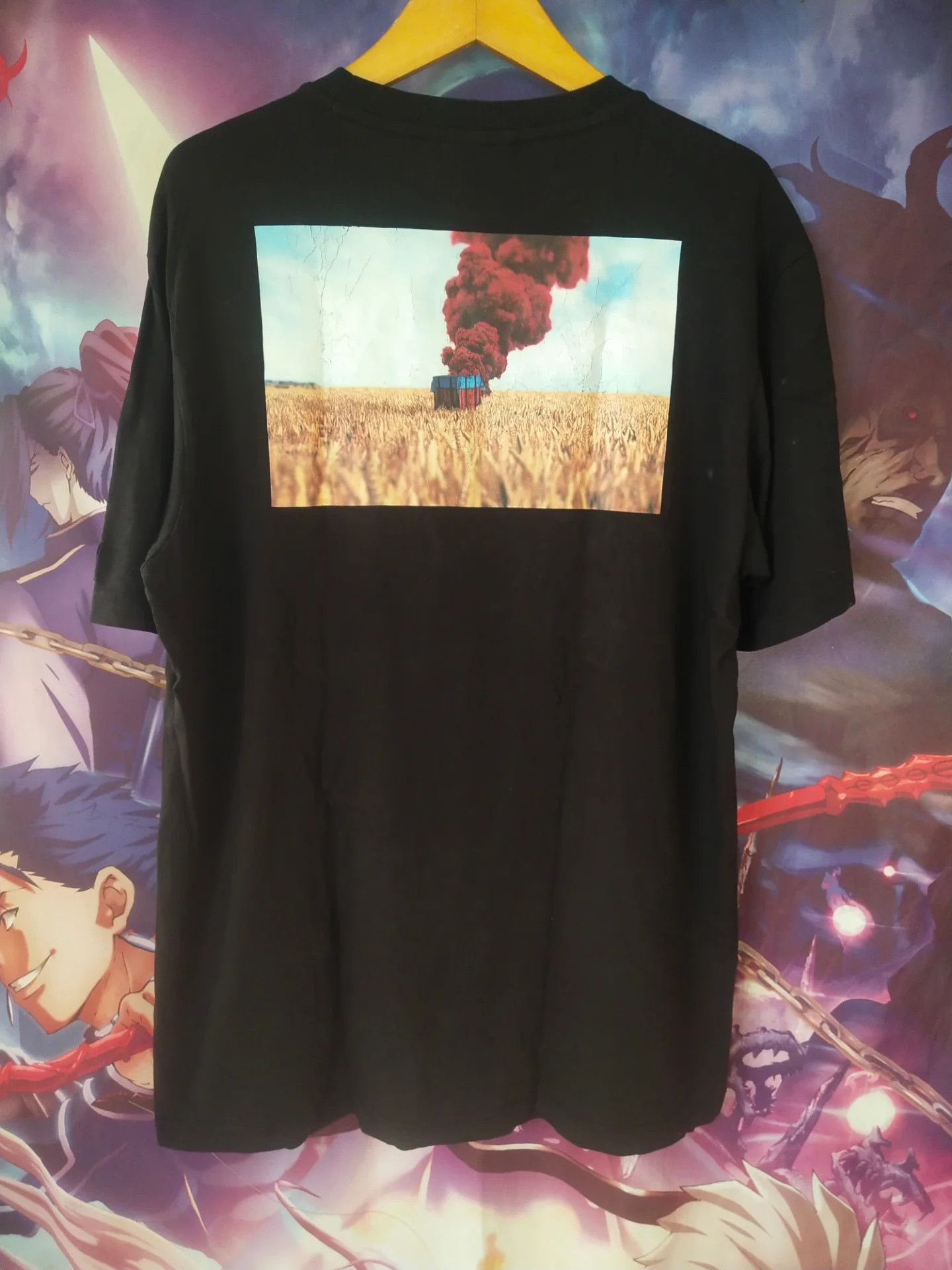 PUBG x FILA Spellout With Supply Art Back Hit Game Tee