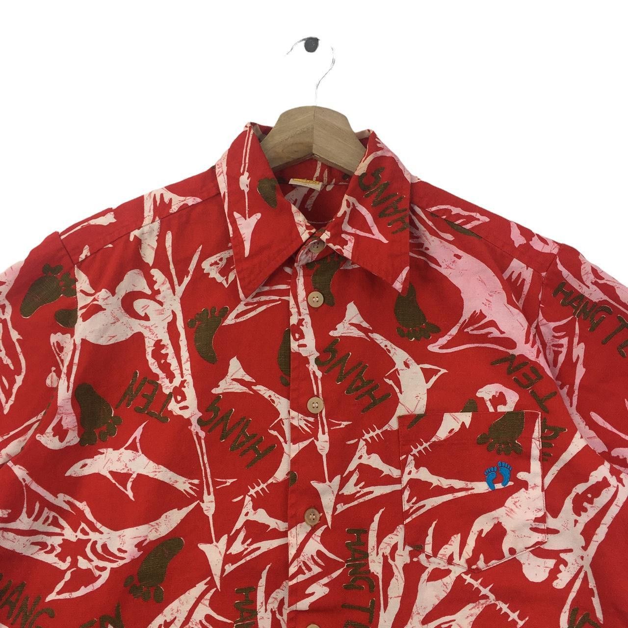Hang Ten Vtg 80’ HANG TEN AOP Surfing All Over Print Casual Tee Shirt Size US M / EU 48-50 / 2 - 2 Thumbnail