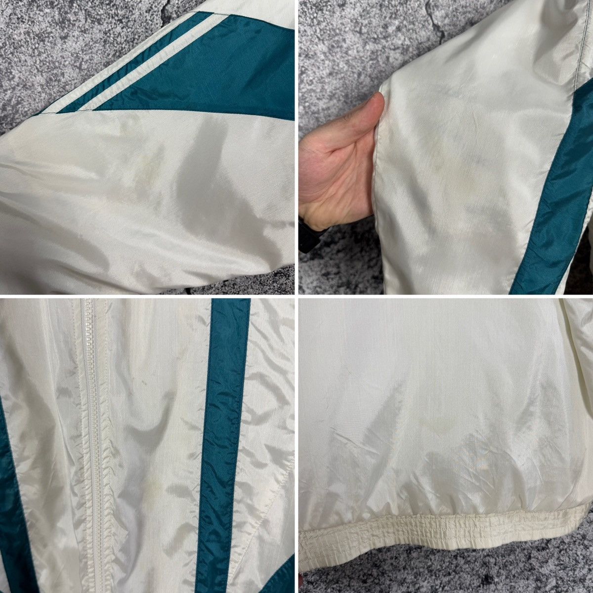 Adidas Men’s Adidas Vintage 90s Nylon Track Jacket Retro Y2K Size M Size US M / EU 48-50 / 2 - 16 Thumbnail