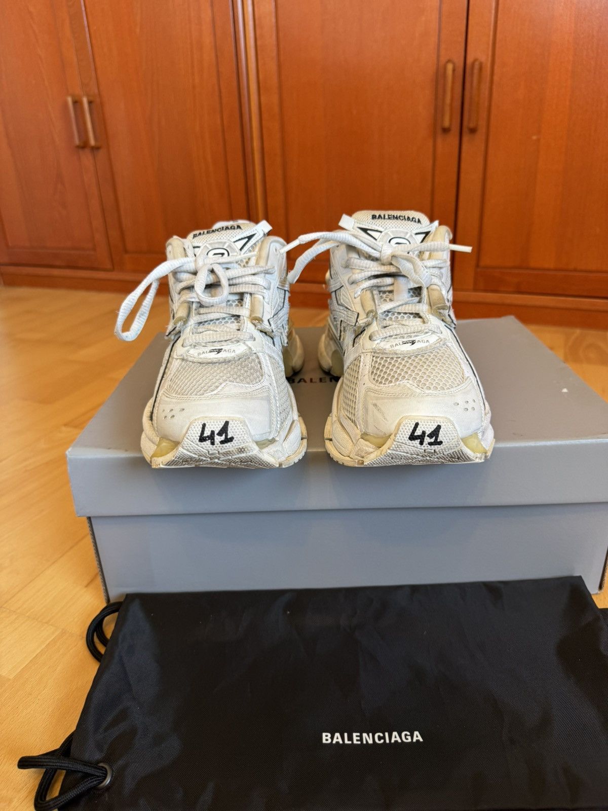 Balenciaga Balenciaga Runner Triple White Made In Italy Size US 8 / EU 41 - 6 Thumbnail