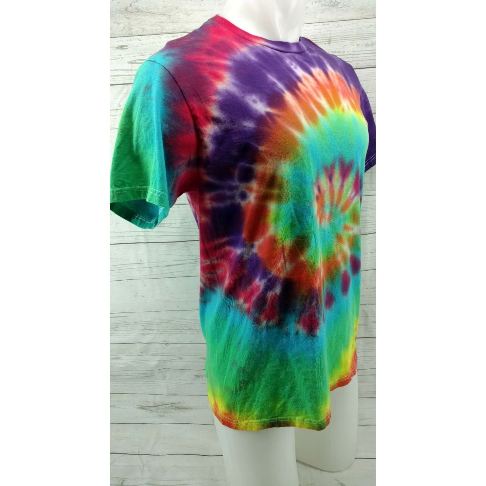 Fruit Of The Loom Fruit Of The Loom Colorful Tie Die T Shirt Hippie Cotton Unisex Sz Medium M Multicolor Tie Dye Casual Shirts Womens/Mens Size M / US 6-8 / IT 42-44 - 3 Thumbnail