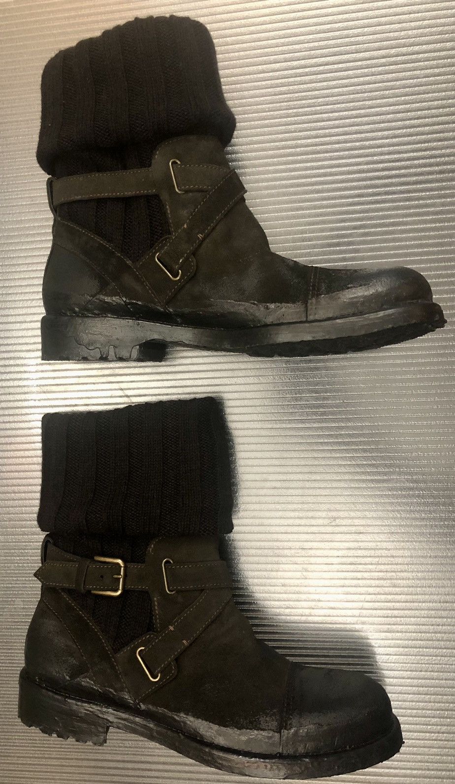 Dolce & Gabbana Dolce and Gabbana 🇮🇹 oiled suede wool sock Alpine boot 10 NEW Size US 10 / EU 43 - 10 Thumbnail