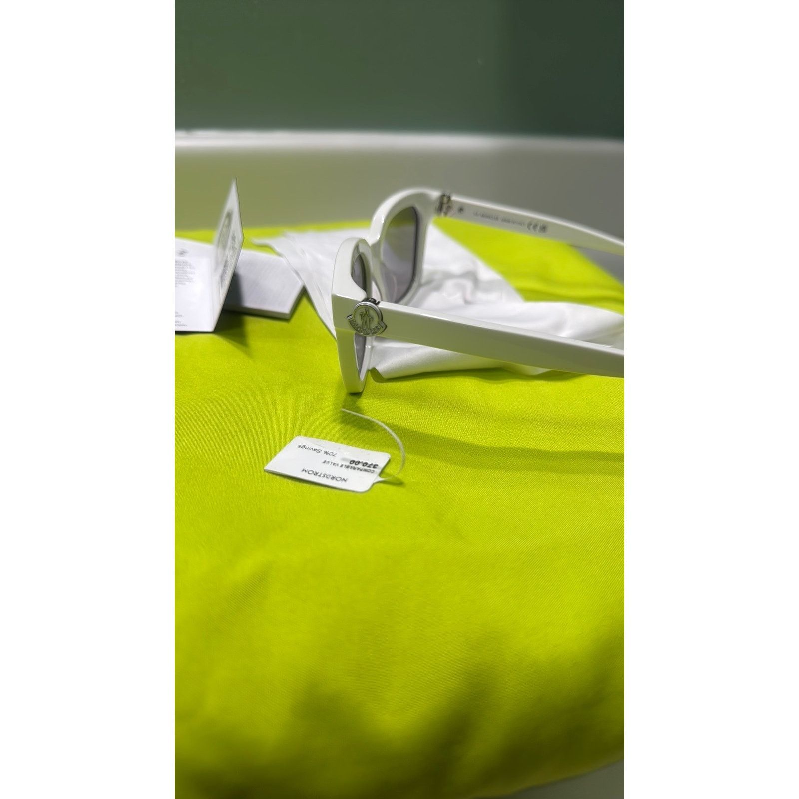 Moncler Moncler Audree 50mm Square Sunglasses White Size ONE SIZE - 10 Thumbnail