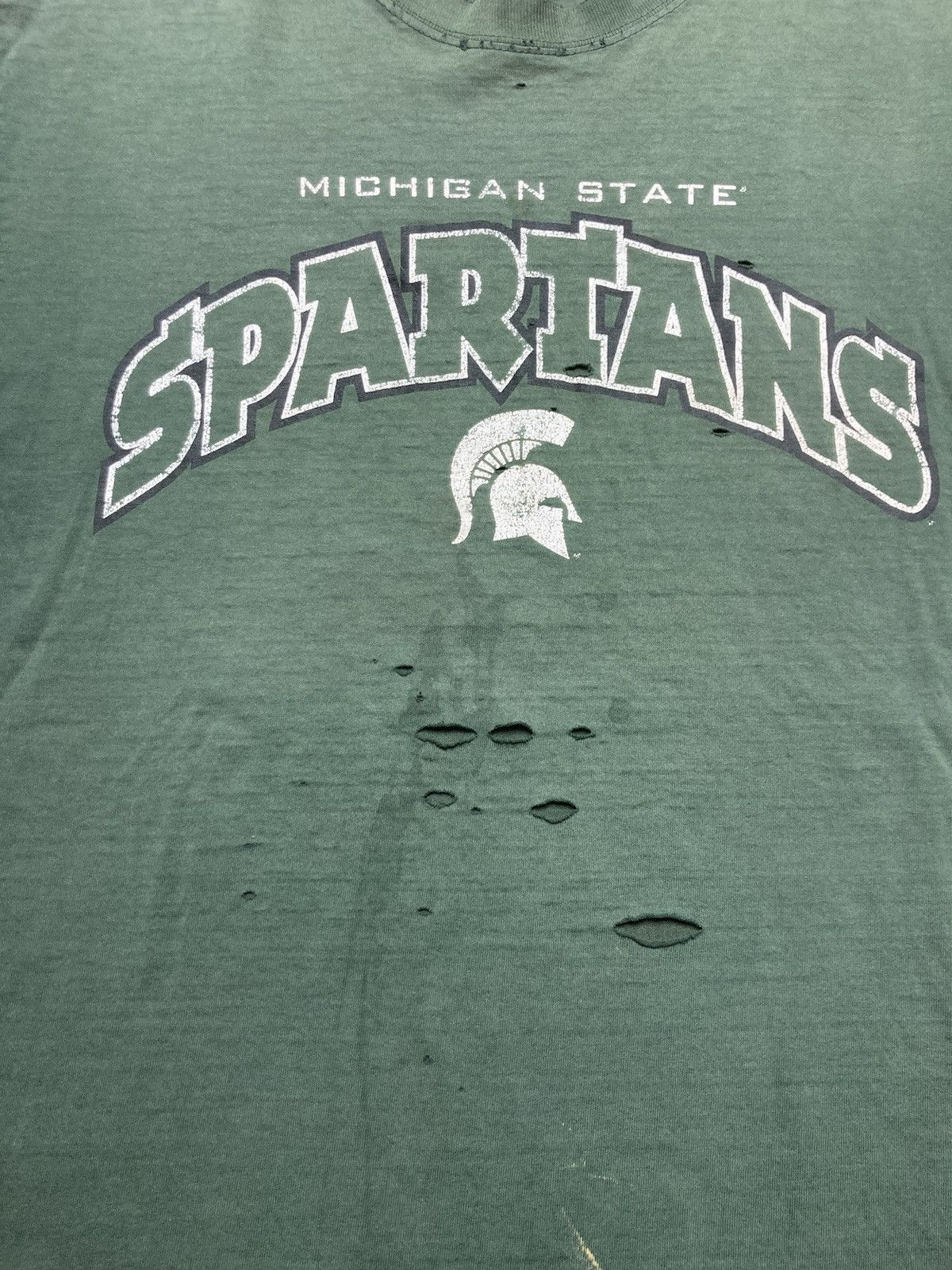 Vintage graphic t shirt Michigan state Spartans MSU distress fade XL Size US XL / EU 56 / 4 - 4 Thumbnail