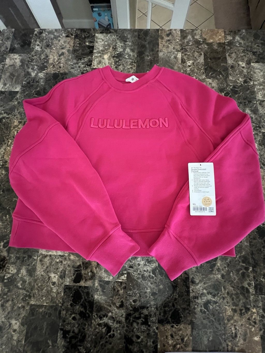 Lululemon LULULEMON SCUBA OVERSIZED PULLOVER PASSIONATE SIZE M/L NWT Size M / US 6-8 / IT 42-44 - 1 Thumbnail