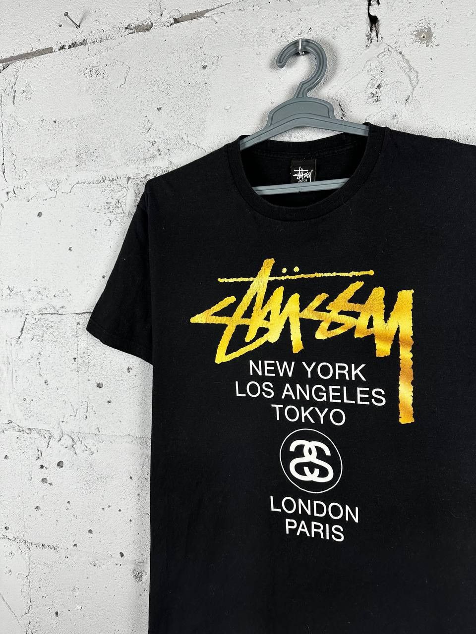 Stussy VINTAGE STUSSY Doble Big Logo T-SHIRT Black Size US L / EU 52-54 / 3 - 3 Thumbnail