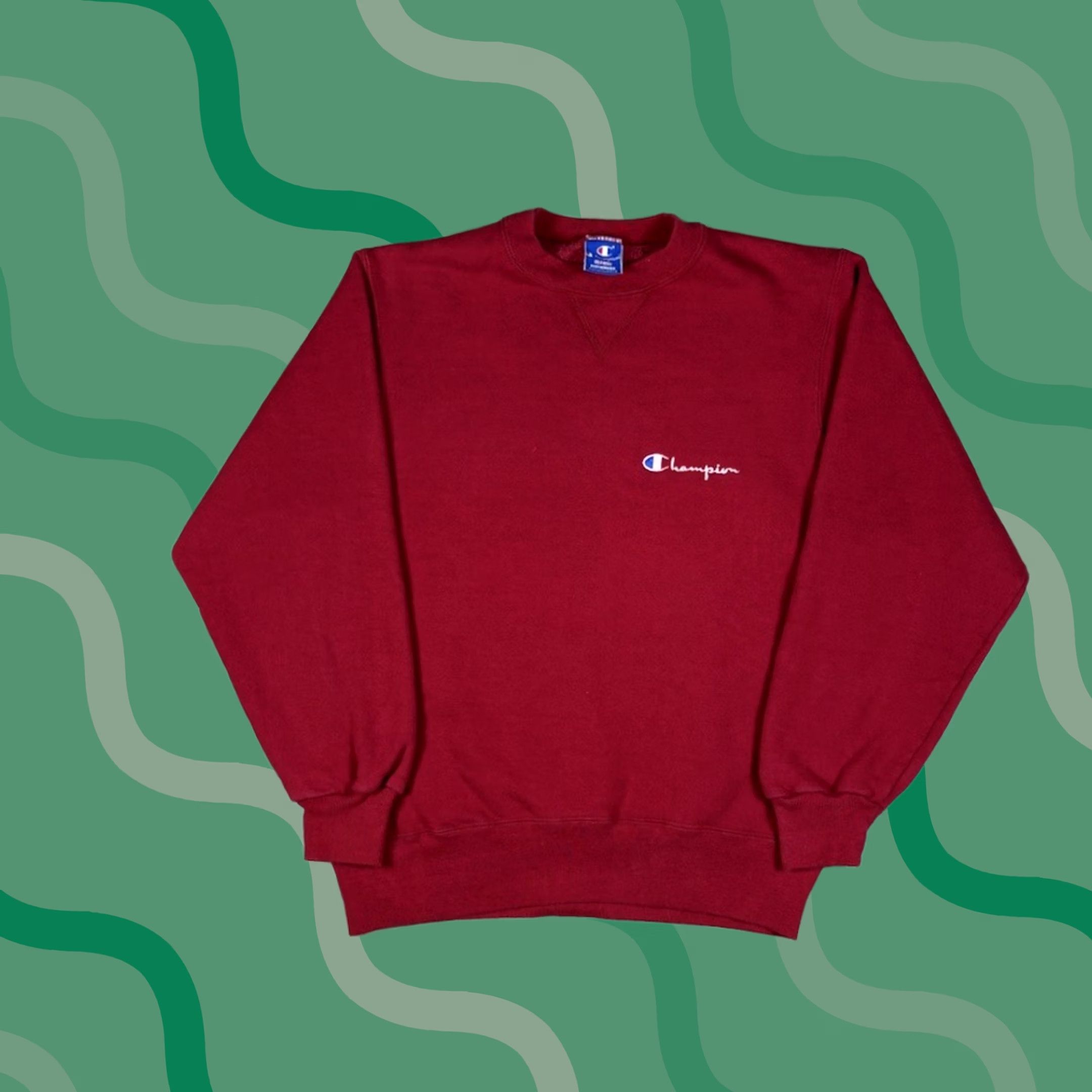 Champion VINTAGE Red Champion Pullover Sweatshirt size S Embroidered 80s USA Mens Size US S / EU 44-46 / 1 - 1 Thumbnail