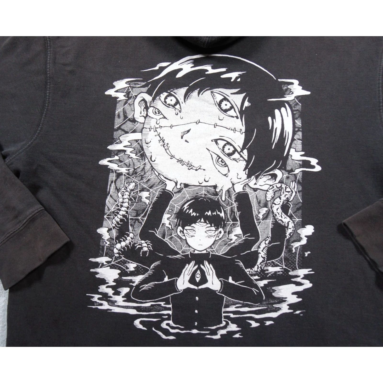 OMOCAT Omocat Hoodie Mens L Black Widowboy Worn Distressed Faded Adult Sweatshirt Regular Fit Hooded Pullover All Seasons Logo Casual Outdoors Men Size US L / EU 52-54 / 3 - 2 Thumbnail