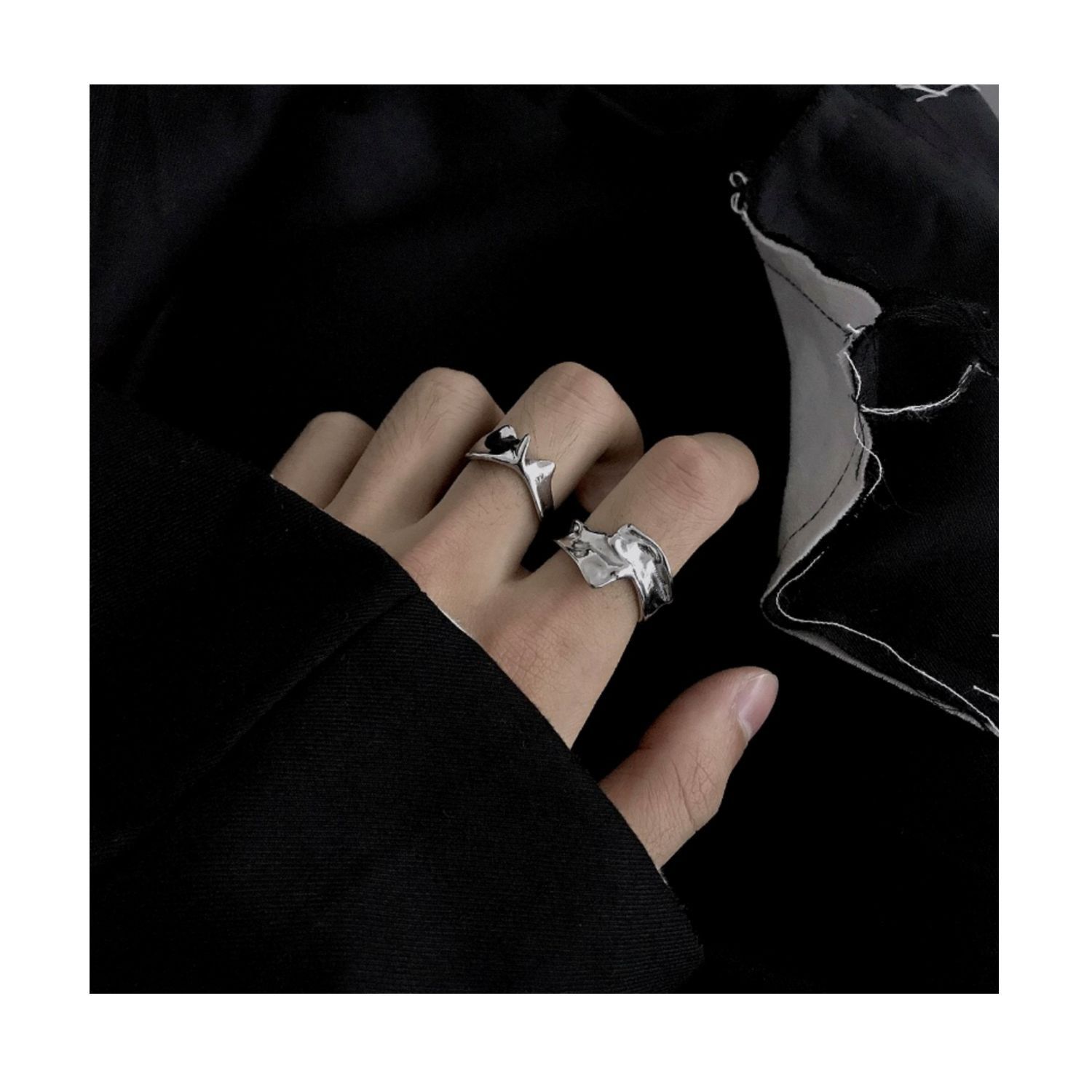 Jewelry Crazy Jewelry Rings Open Size Chrome Ring (Size 7-13) Size ONE SIZE - 6 Thumbnail