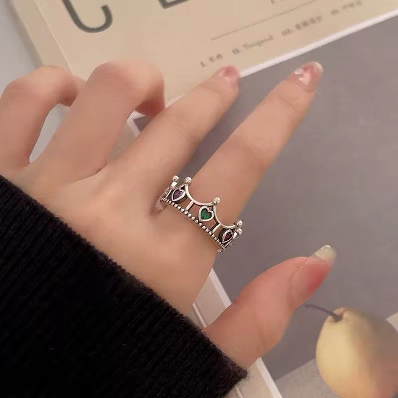 Jewelry Handmade Irregular Vintage Simple Crown Rings Size ONE SIZE - 2 Thumbnail