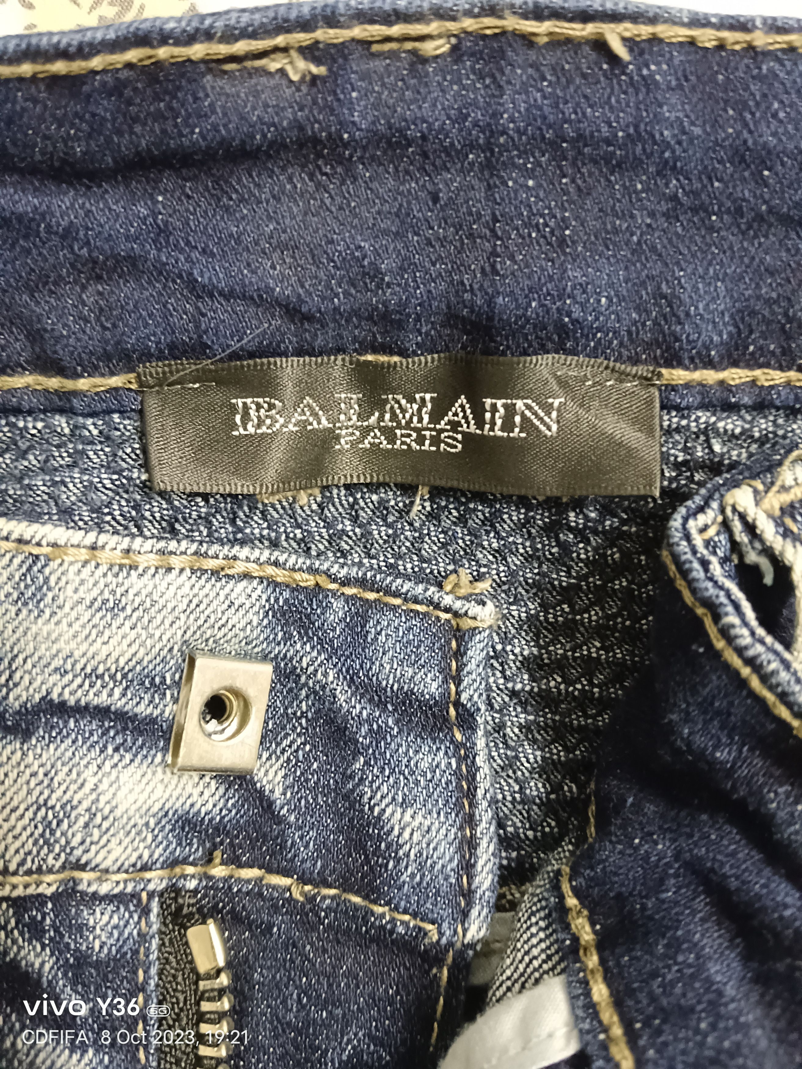 Other Rare💥💥Custom Balmain Elastane Biker Denim Size US 32 / EU 48 - 11 Thumbnail