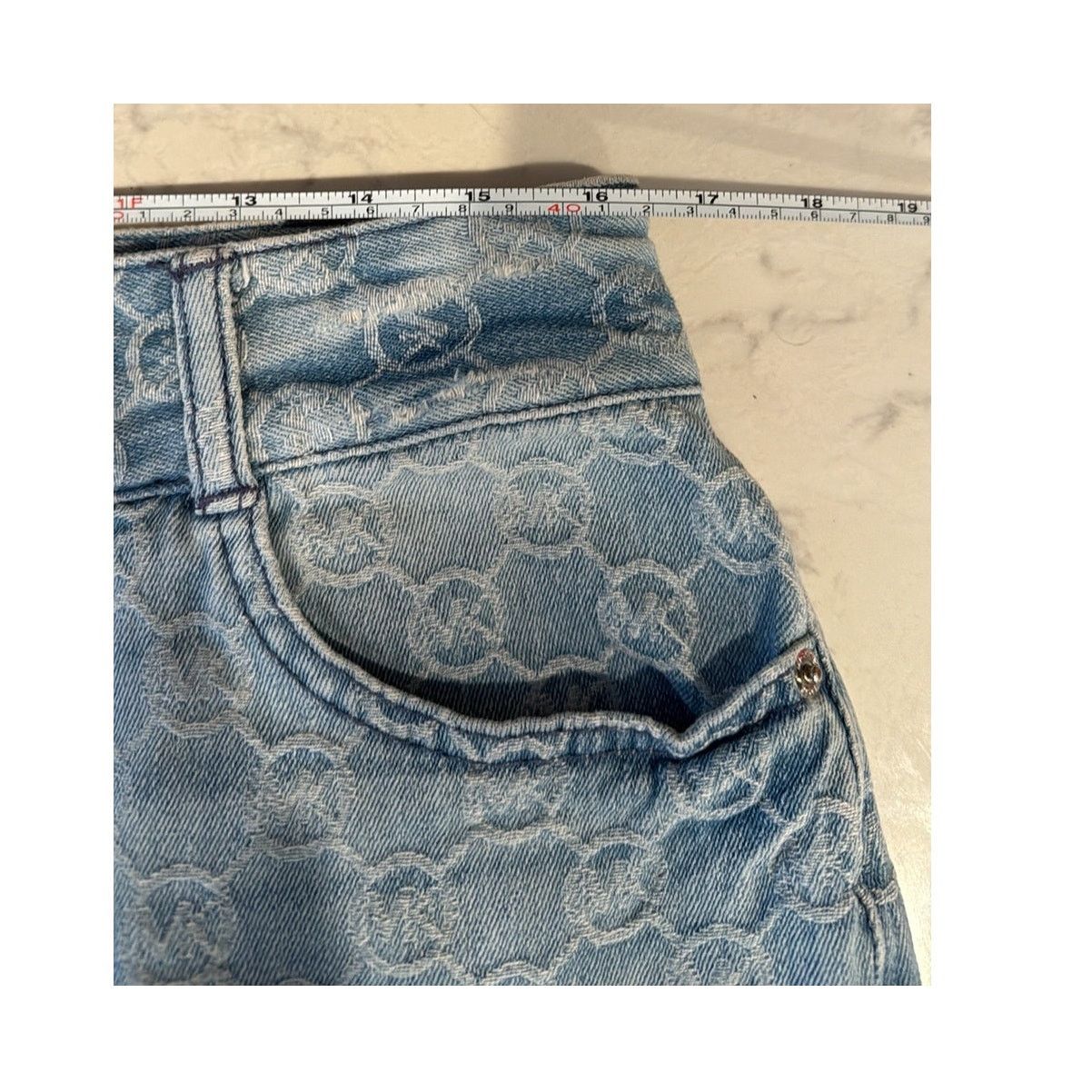 Michael Kors Rare Vintage monogrammed Michael Kors denim mini skirt Y2K Size 34" / US 12 / IT 48 - 10 Thumbnail