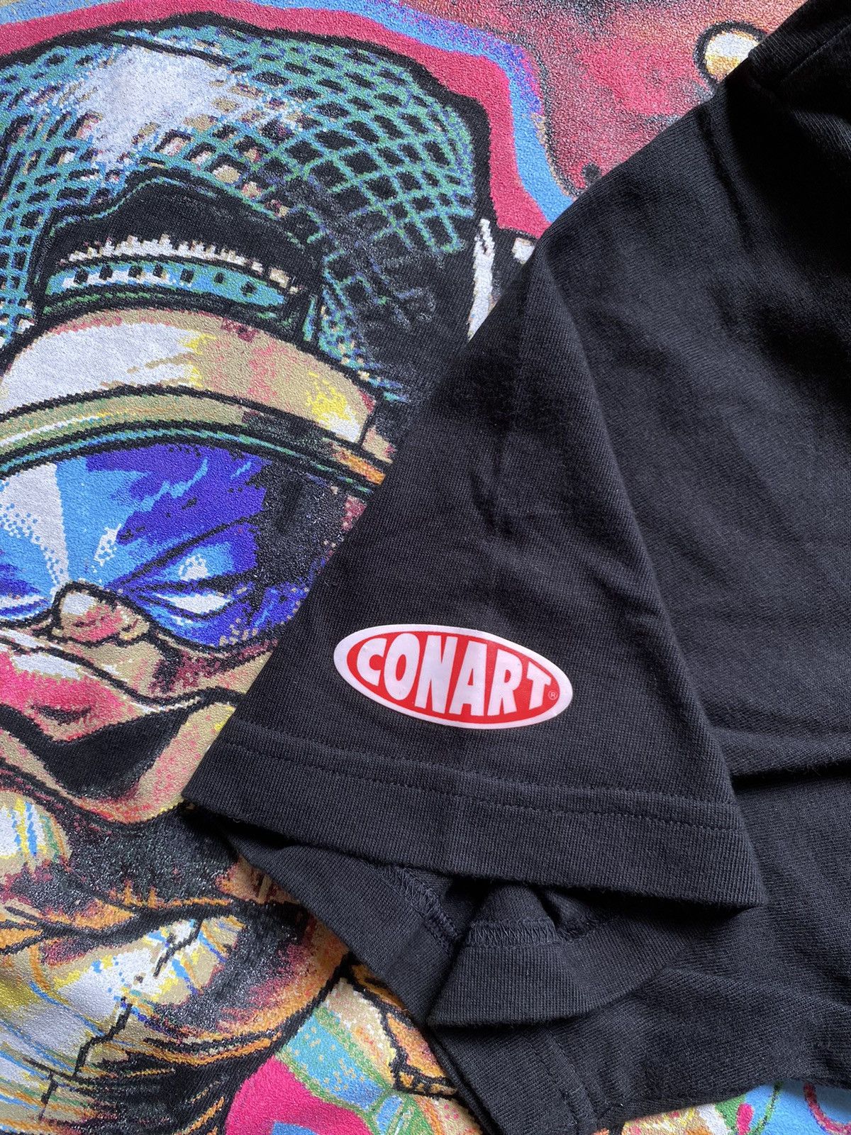 Vintage CONART Streetwear All Of Print 90s Black