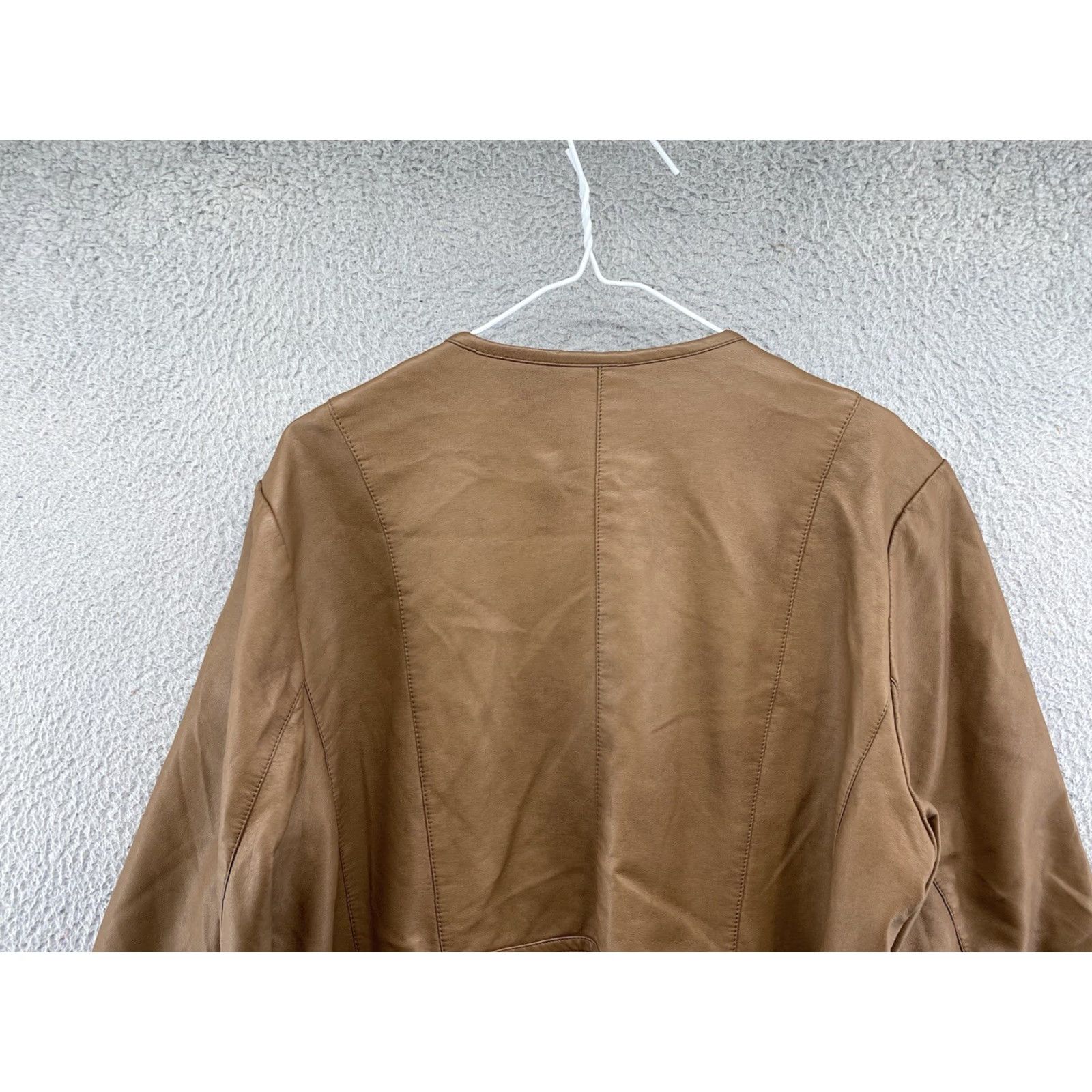 Charter Club Charter Club Women’s Brown Faux Leather Full Zip Core Jacket XL Adult Womens Size XL / US 12-14 / IT 48-50 - 6 Thumbnail