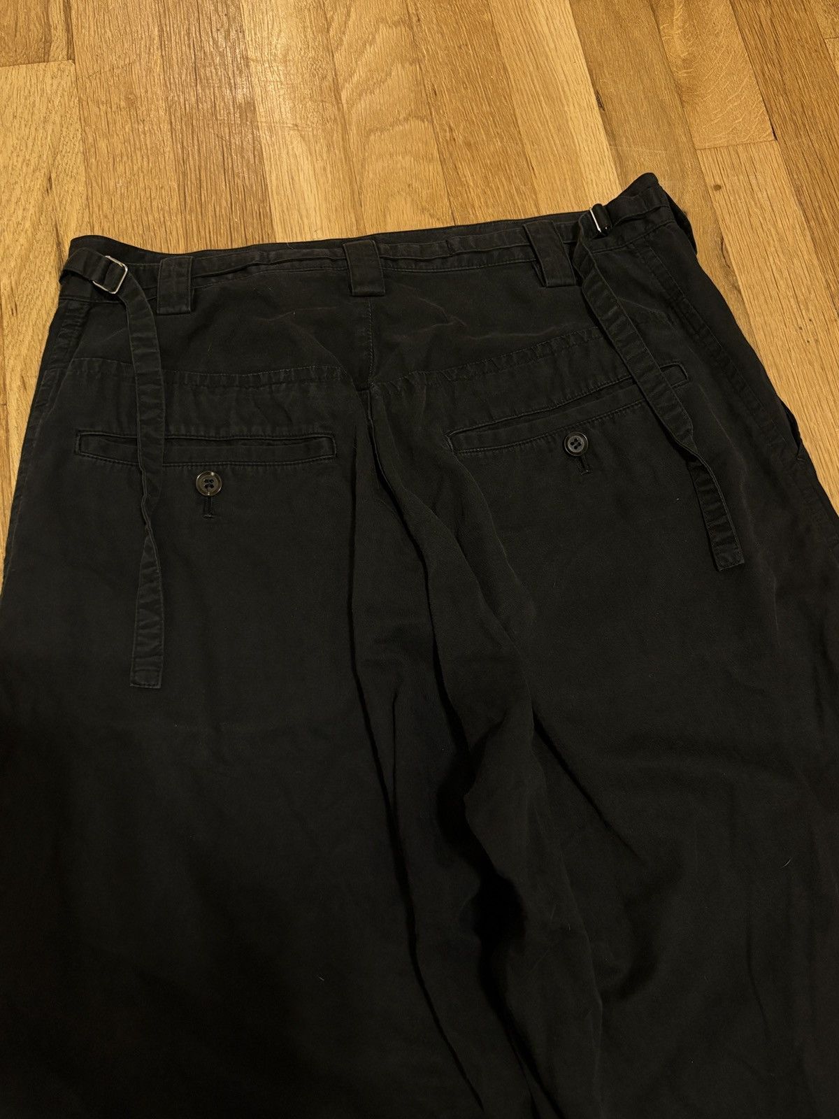 Y's × Yohji Yamamoto Rare Yohji Yamamoto Back Cinch Wide Pants Size US 30 / EU 46 - 3 Thumbnail
