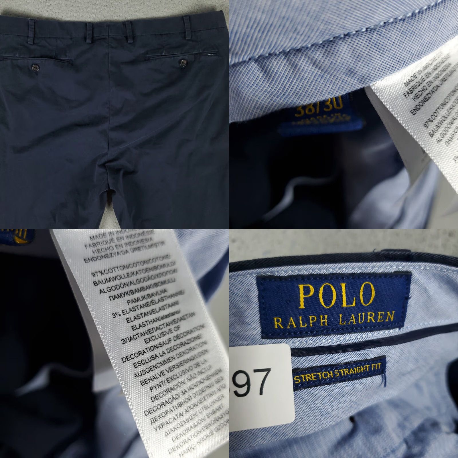 Ralph Lauren Ralph Lauren Pants Mens 38x29 Blue Casual Flat Front Chino Trousers * Size US 38 / EU 54 - 8 Thumbnail