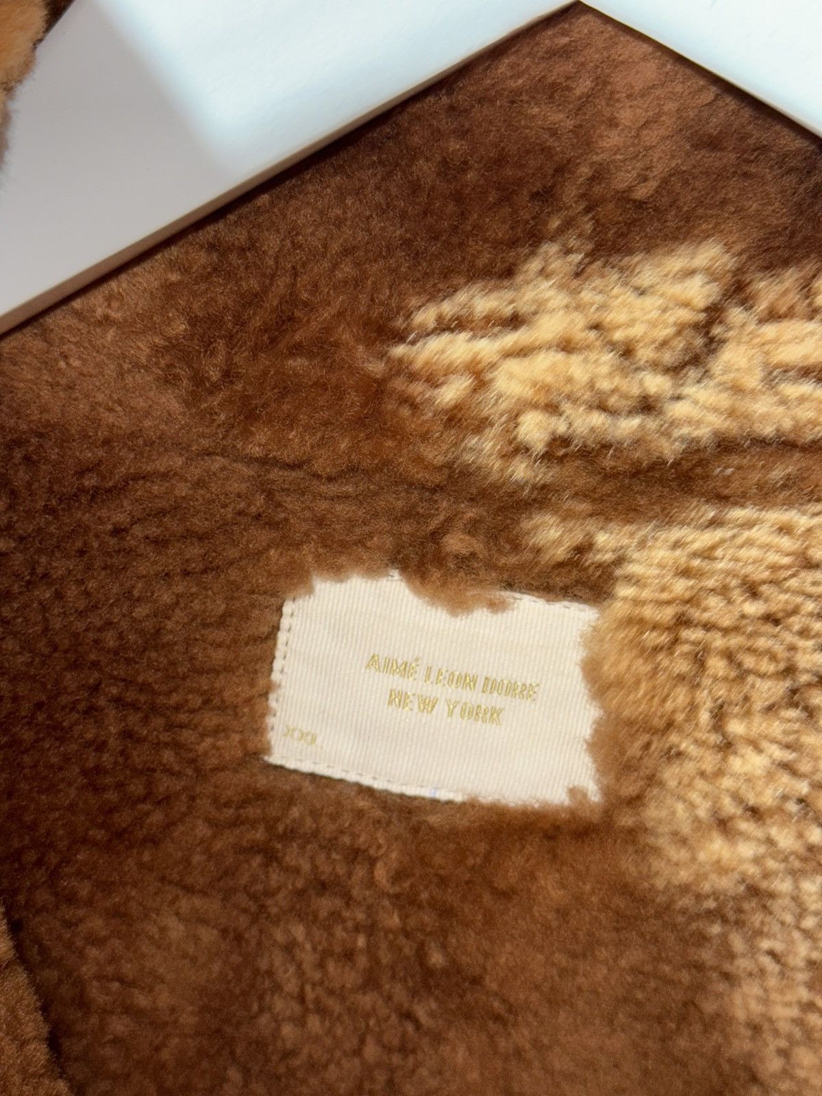 Aimé Leon Dore Hooded Shearling Jacket Brown Chestnut 2XL