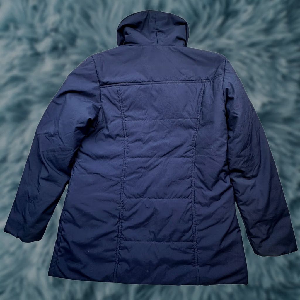 Vintage LL Bean DDJ6 Blue Quilted Puffer Coat Womens Medium Snap Front Mid Length Jacket Size M / US 6-8 / IT 42-44 - 1 Thumbnail
