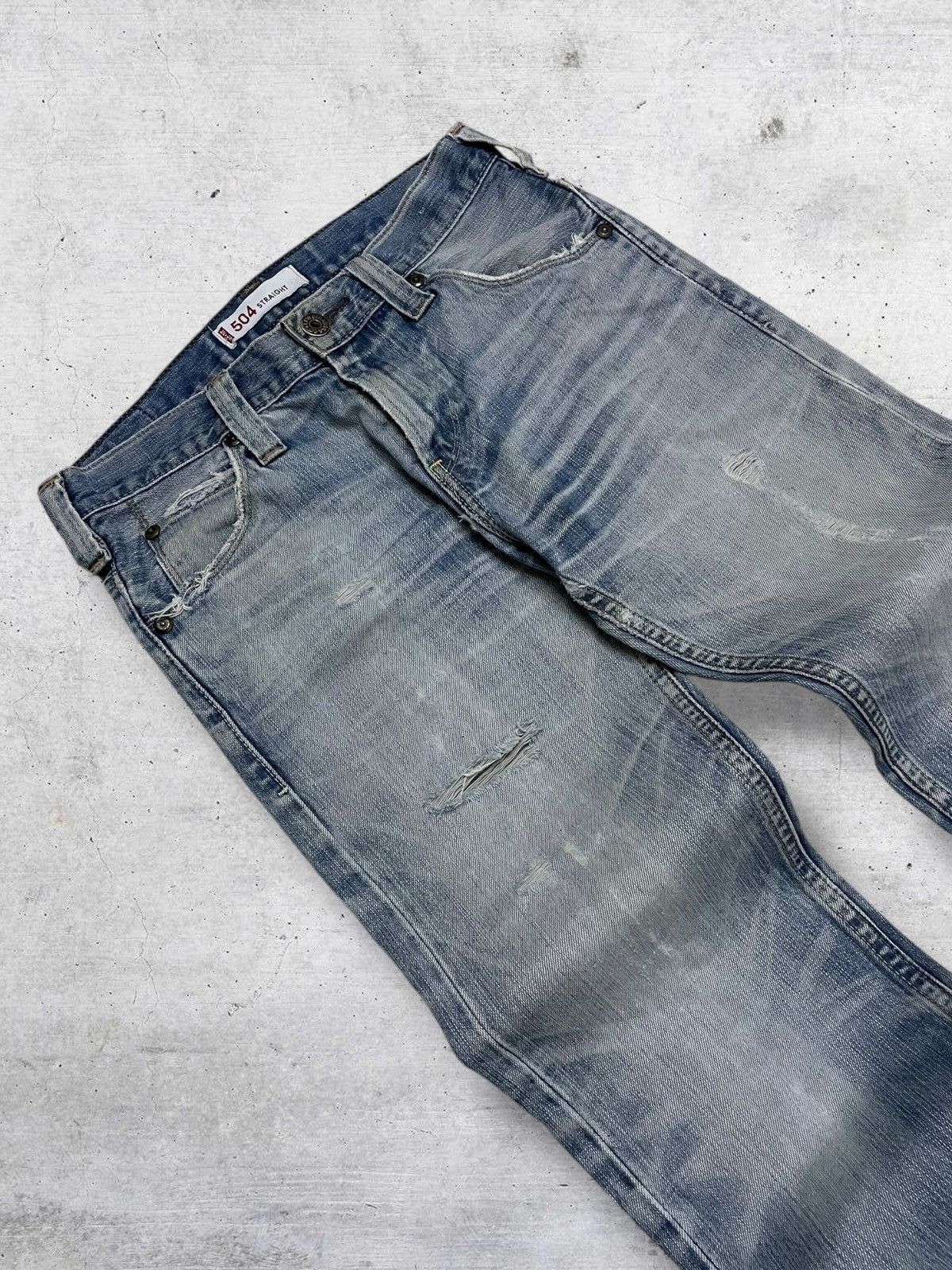 Levi's Vintage Clothing VINTAGE 504 LEVIS USA DESIGNER 90S RIPPED OG STYLE DENIM Size US 30 / EU 46 - 7 Thumbnail