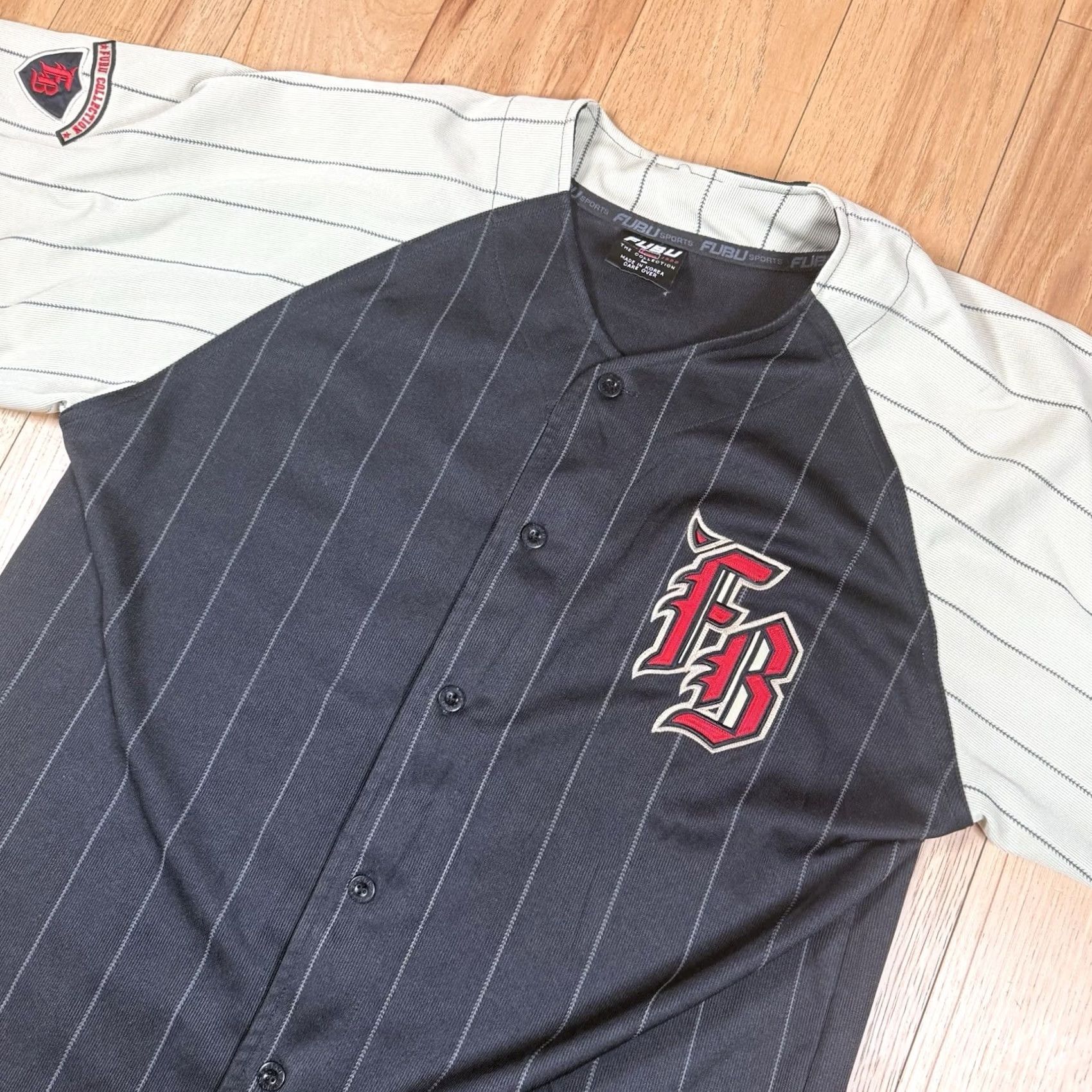 Fubu VINTAGE FUBU 05 Sports Baseball Jersey Button Mens Large Black Red Y2K Size US L / EU 52-54 / 3 - 4 Thumbnail