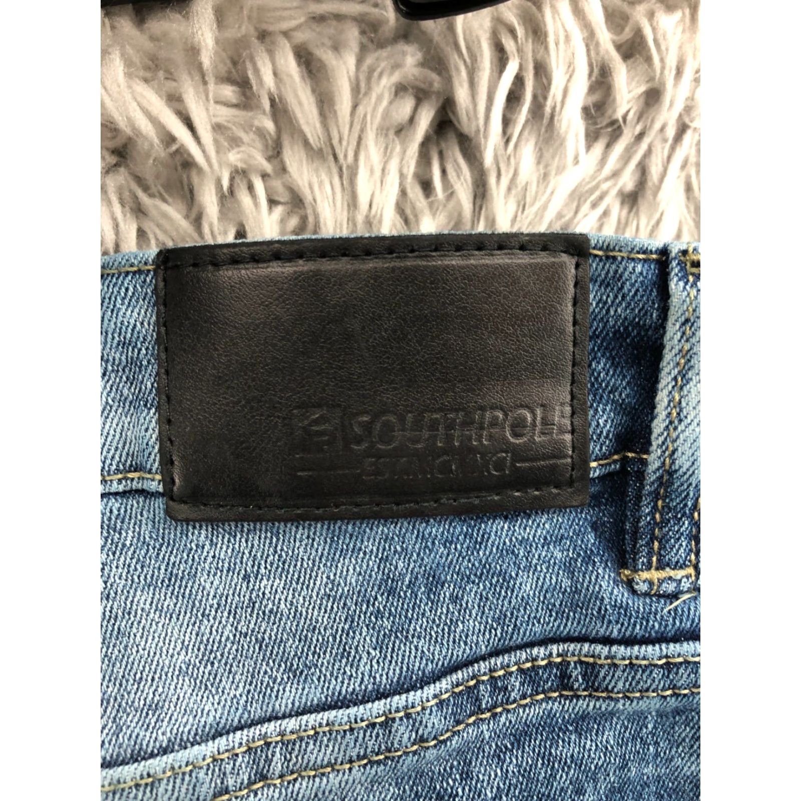 Southpole Southpole Jeans Skinny Mens 34x32 Regular Mid Blue Denim 5-Pocket Belt Loops Cotton Blend Size US 34 / EU 50 - 6 Thumbnail