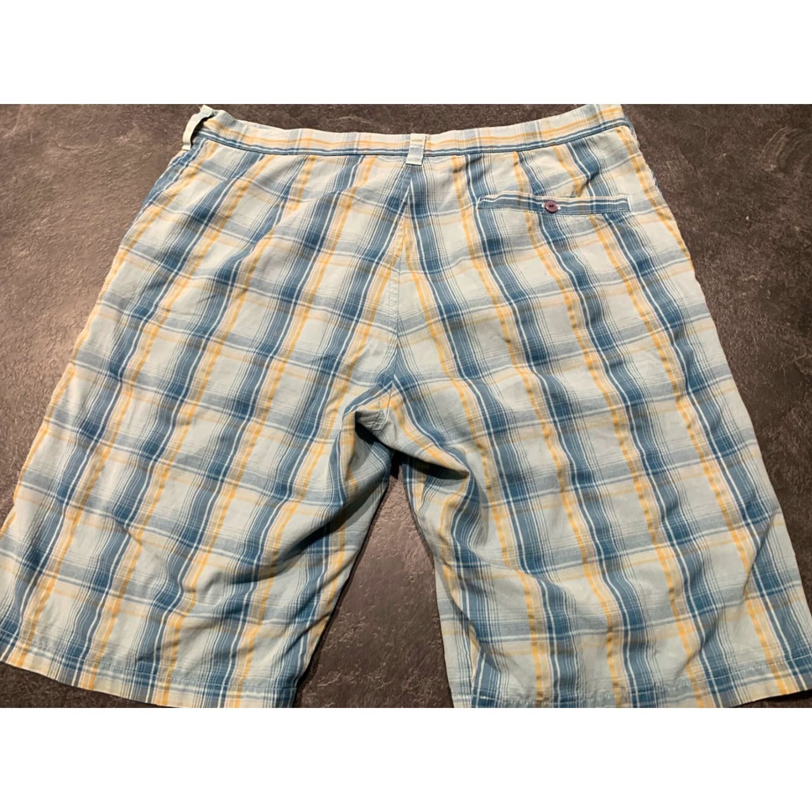 KAVU KAVU Plaid Shorts Men Size 36 Blue Chino Casual Size US 36 / EU 52 - 4 Thumbnail