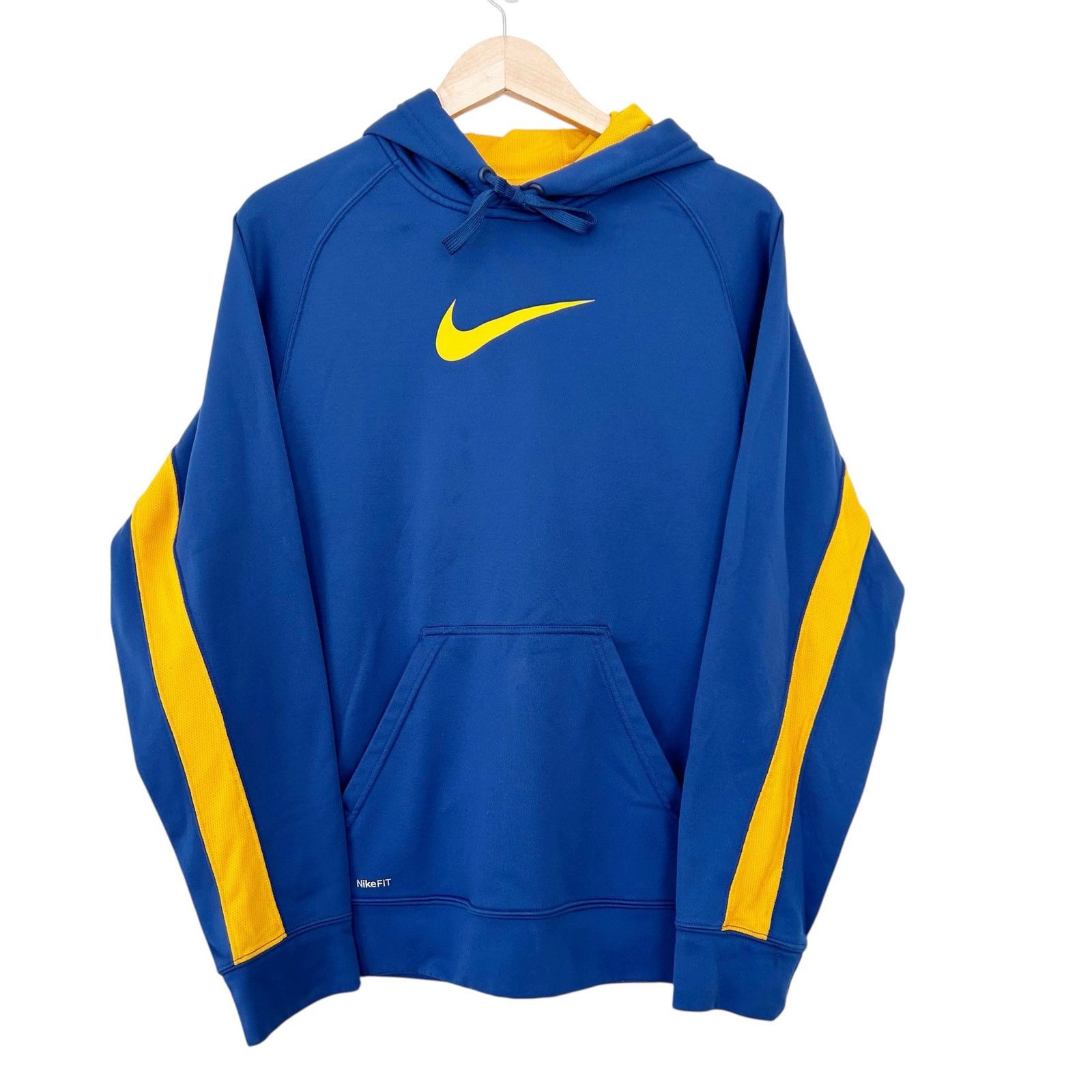 Nike Nike Fit Therma Blue Yellow Hoodie Sz S Size US S / EU 44-46 / 1 - 1 Thumbnail