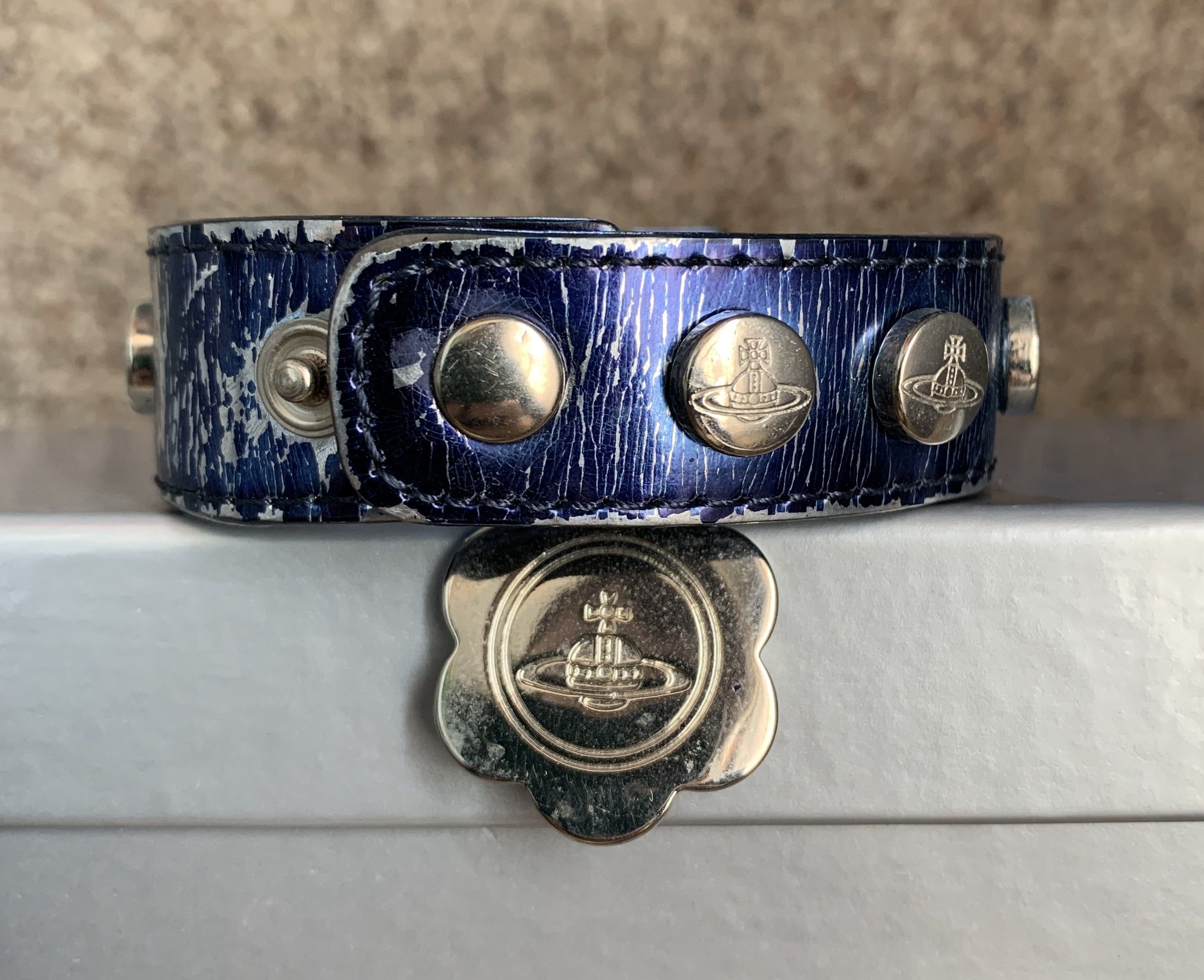 Vivienne Westwood S/S 2003 Vivenne Westwood Studded Leather Orb Bracelet Size ONE SIZE - 6 Thumbnail