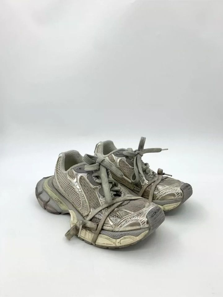 Balenciaga Balenciaga Old gray low-top dad shoes made of mesh shoes 25 Size US 6 / EU 39 - 2 Thumbnail