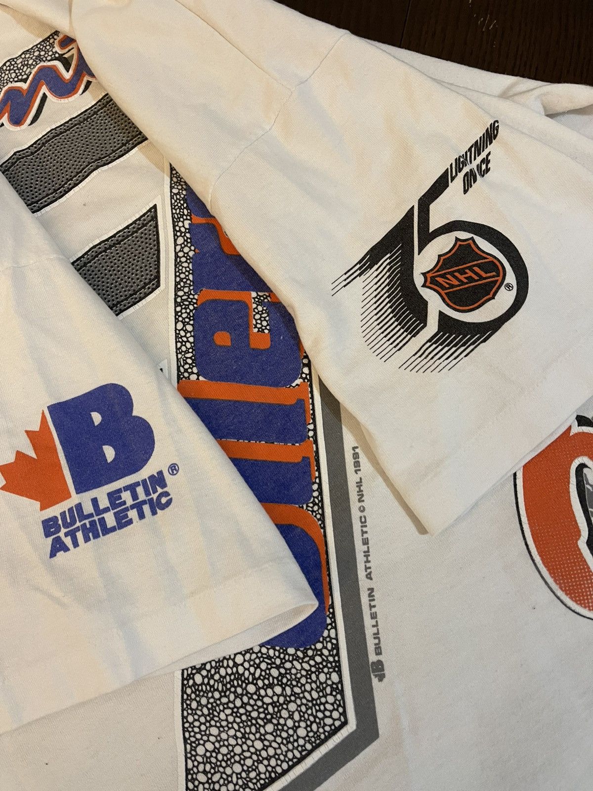 NHL Vintage 1991 Edmonton Oilers Bulletin AOP Size US XL / EU 56 / 4 - 6 Thumbnail