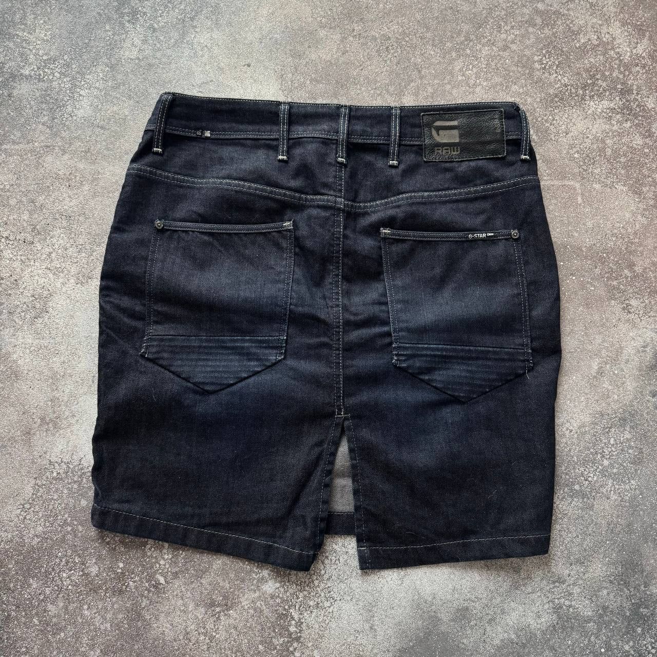 G-Star × Japanese Brand G-Star Raw Vintage Dark Navy Denim Midi Skirt Size 32" / US 10 / IT 46 - 4 Thumbnail