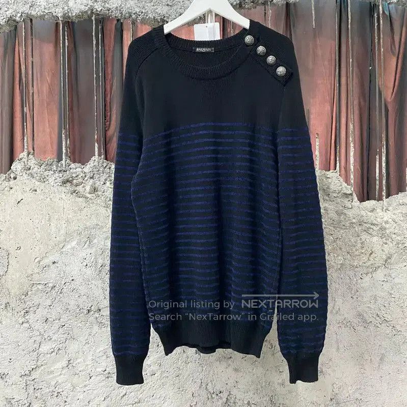 Balmain Balmain Men's Long Sleeve Color Block Sweater . Size US L / EU 52-54 / 3 - 1 Thumbnail