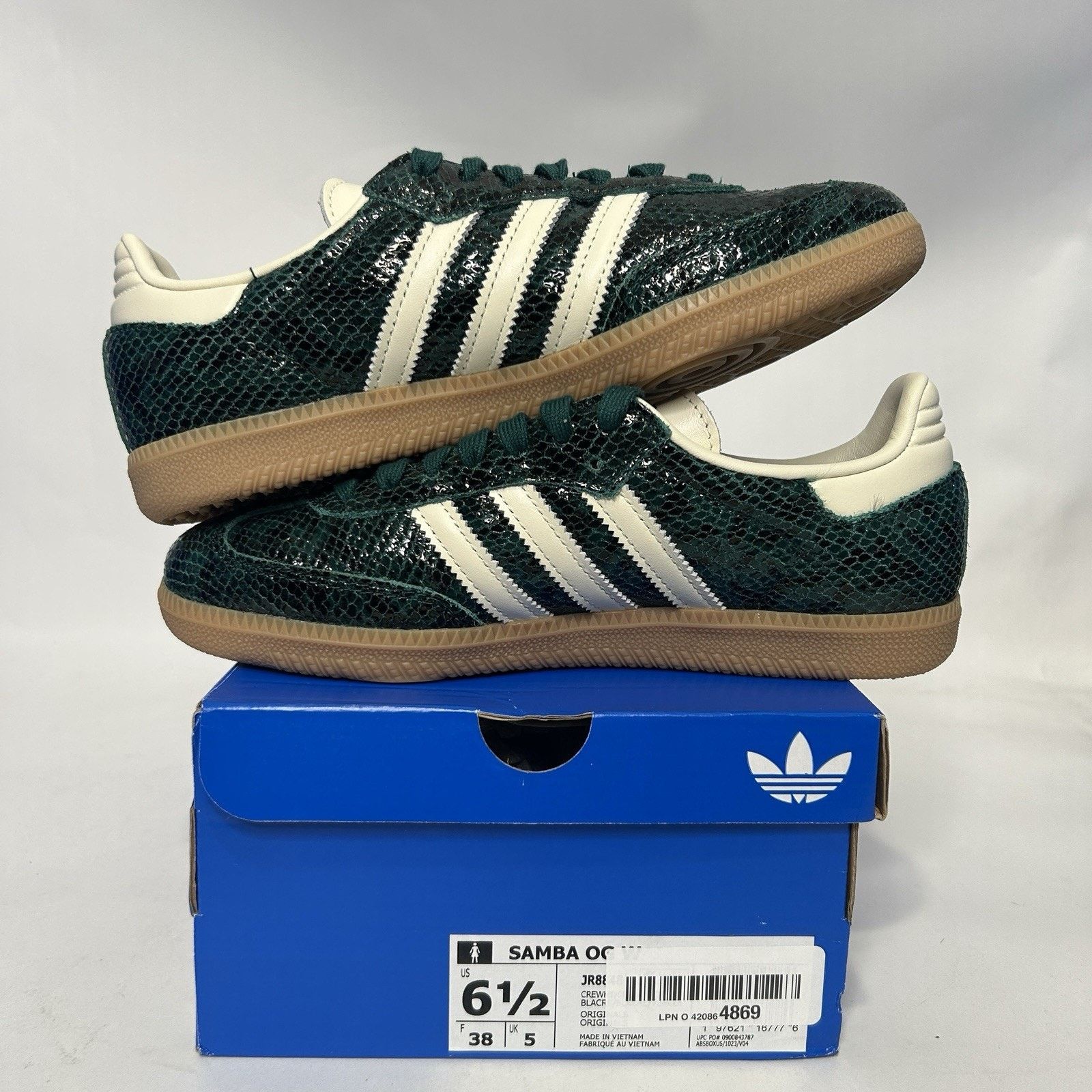 Adidas adidas Samba OG Snakeskin Pack - “Collegiate Green” JR8848 Size US 6.5 / IT 36.5 - 3 Thumbnail