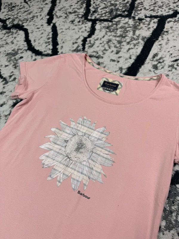 Barbour Barbour pink logo pattern t-shirt 12 L Size L / US 10 / IT 46 - 3 Thumbnail