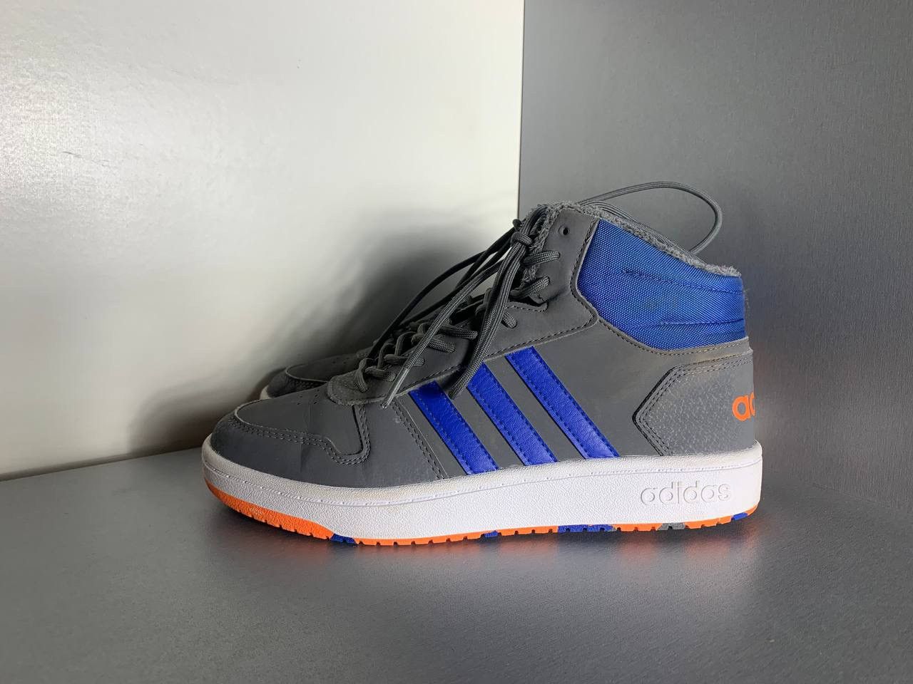 Adidas × Vintage ADIDAS HOOPS MID FAUX FUR SNEAKERS GORPCORE JAPAN STYLE Y2K Size US 7 / EU 40 - 1 Thumbnail