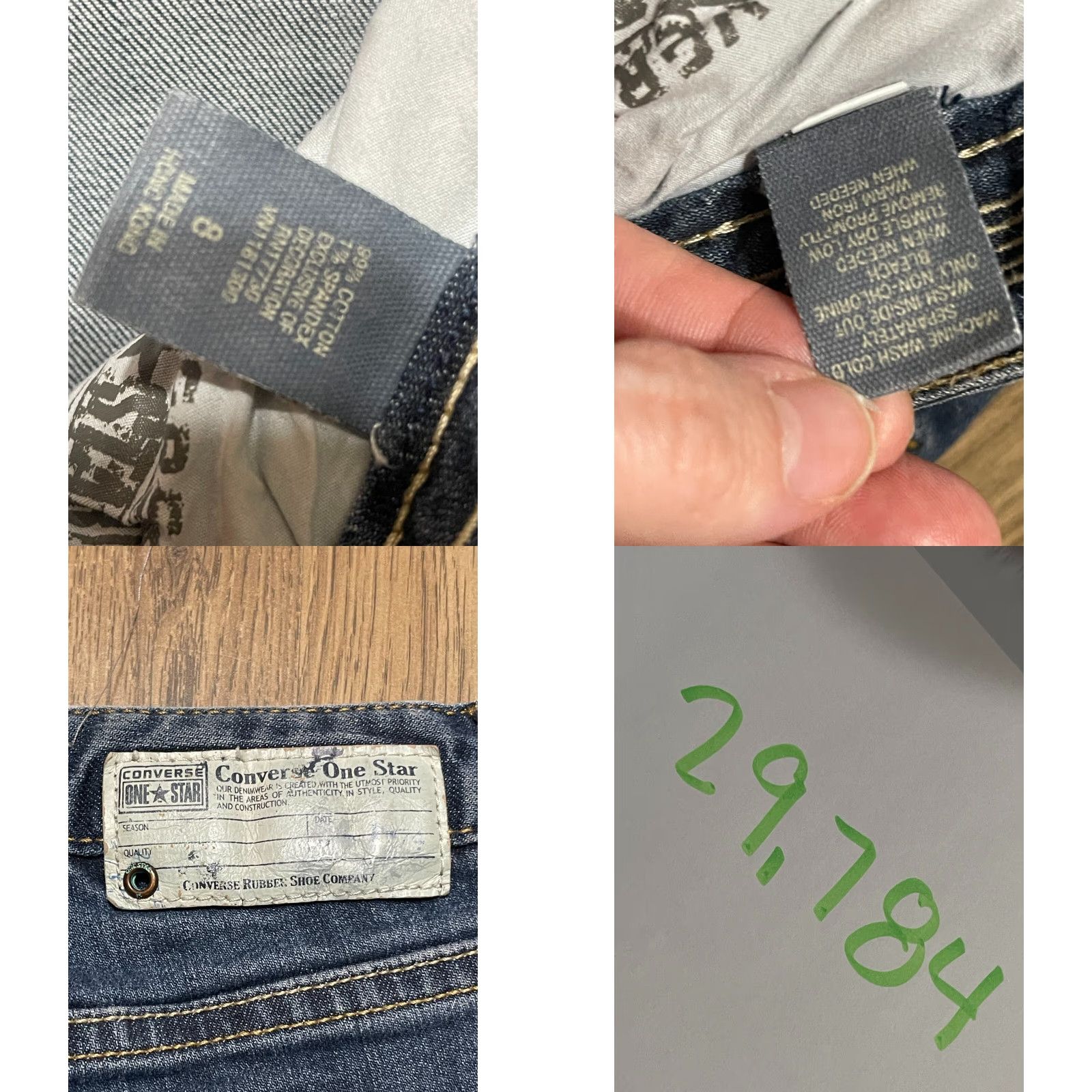 Converse Converse Jeans Women's 8 Blue Denim Straight Pockets One Star Stars Regular Size 8 Womens Jeans Size 30" / US 8 / IT 44 - 8 Thumbnail